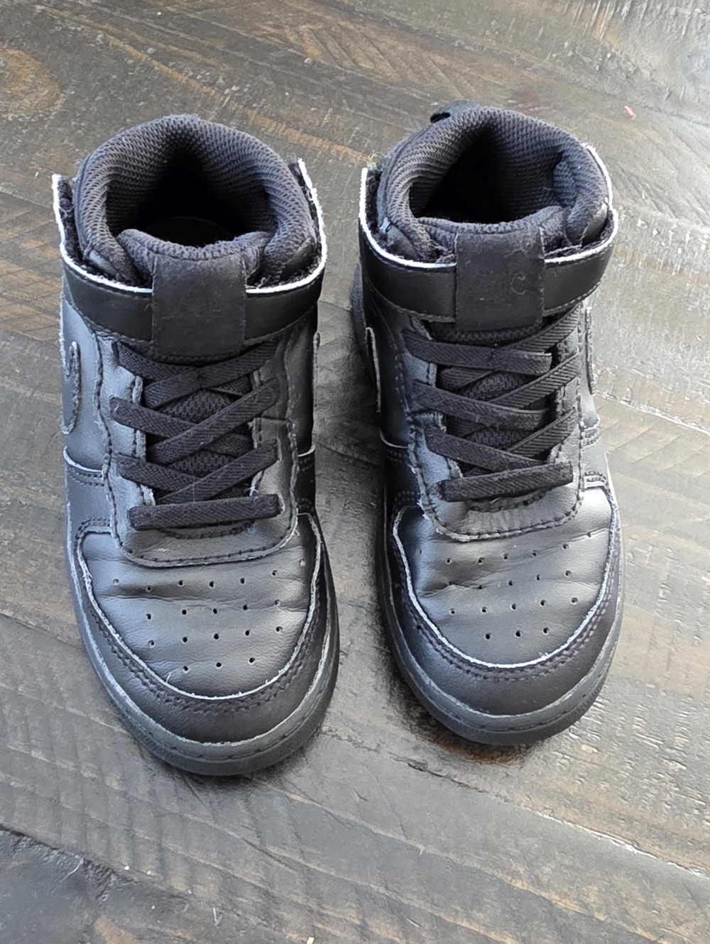 Nike, Court Borough Mid 2, Triple Black, Toddler Boys' Size 10c